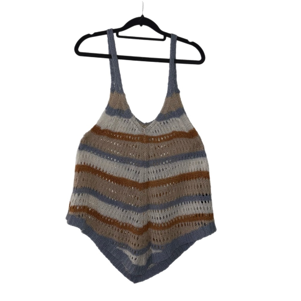 POL oversized Striped Knit Women's Tank Top